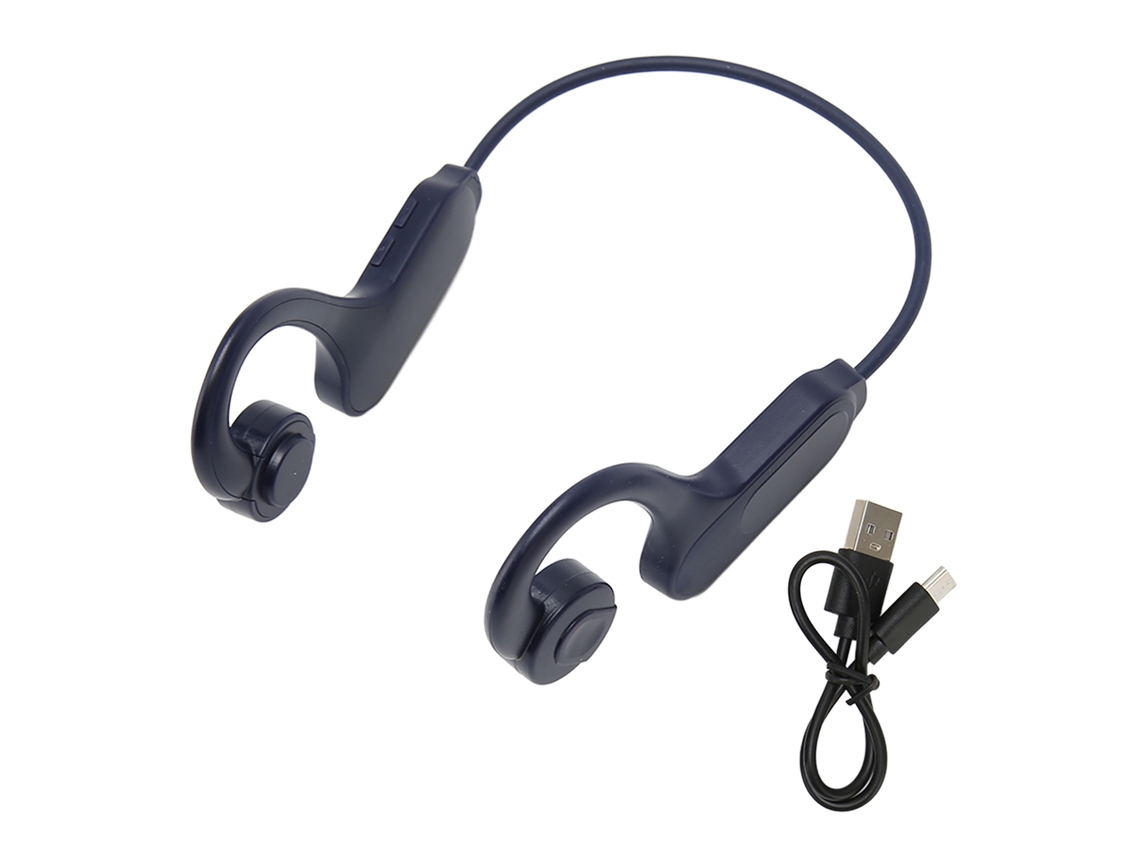 Fones de condução óssea Bluetooth EOOCOO, esportivos, com gancho, longa duração