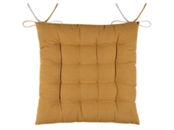 Coussin De Chaise Bicolore Reversível Em Algodão Curry E Linho