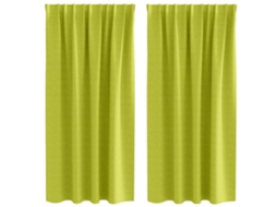 Maison Exclusive - Cortinas Blackout Com Argolas 2 Pcs Verde 175 X 140 Cm