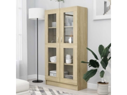 Vidaxl Armário Vitrine Derivados De Madeira Carvalho Sonoma
