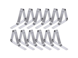 Nova Line ganchos de Toalha de Mesa 12 Unidades Inox Flexível para Picnic Mesa Clips Anti deslizante