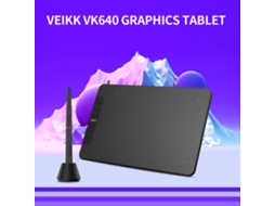 Tablet De Desenho Gráfico Veikk Vk640 Com Caneta Sem Bateria De 8192 Níveis De Pressão