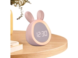 Despertador Infantil Prático Com Visor De Horas E Luz Noturna Coelho