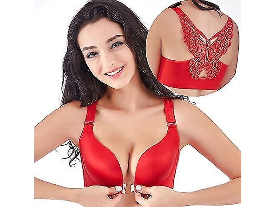 2026 sujetador Comfort Rose Con Fecho Frontal, Design T back com Calcinha Floral, Sem Arame e Sem Costuras para Mulher