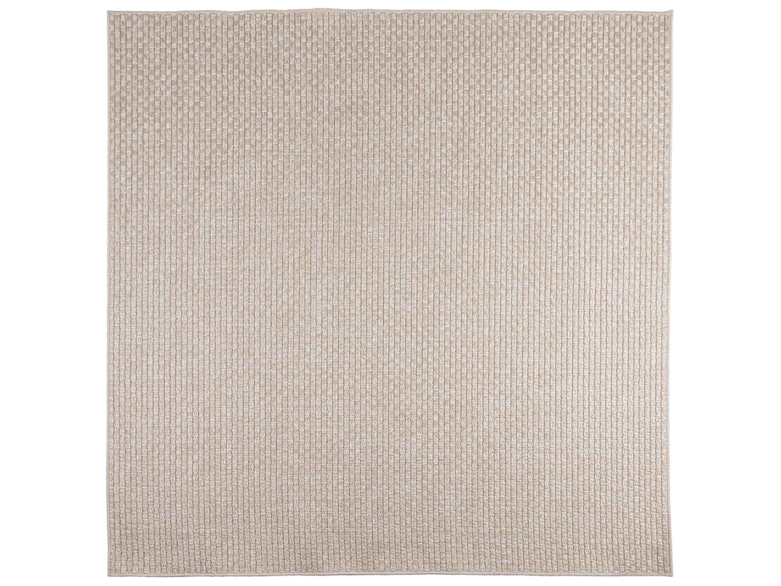 Conjunto 1 Tapete Moderno Vidaxl Creme Poliéster (200 X 200 Cm)