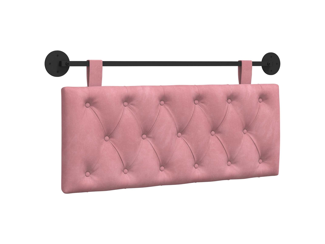Conjunto 1 Cabeceira Moderna Vidaxl Rosa Veludo (110 X 55 X 7 Cm)