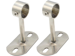 Suporte para varão de cortina Holibanna Chuveiro em aço inoxidável, 2 peças, resistente, com suporte para varões de cortina.