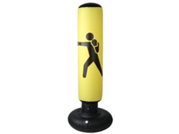 Business bolsa de Boxeo Hinchable 160cm para Fitness Pvc para Adultos e Crianças com Base Estável Amarela