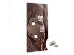 Quadro De Vidro Magnético Leite Com Chocolate Para A Sala De Estar Espelharte (60x120 Cm)