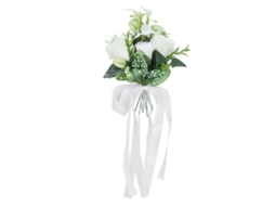 Decoração de Cadeira de Corredor de Casamento com Flores Artificiais e Drapery para Festa e Fotografia