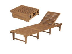 Sunbed, Sunbeds Vidaxl Marrom Madeira (n/a)