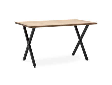 Perna de Mesa de Jantar BO x  FURNITURE (Madeira - Preto - 140 x 80 x 75 cm)