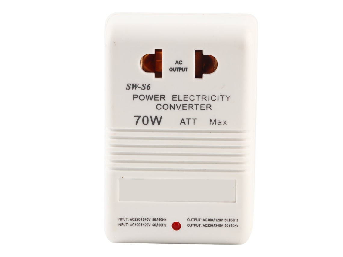 Transformador Conversor Elevador/redutor De Tensão 70w 110v/120v Para 220v/240v(plugue Padrão Cn)