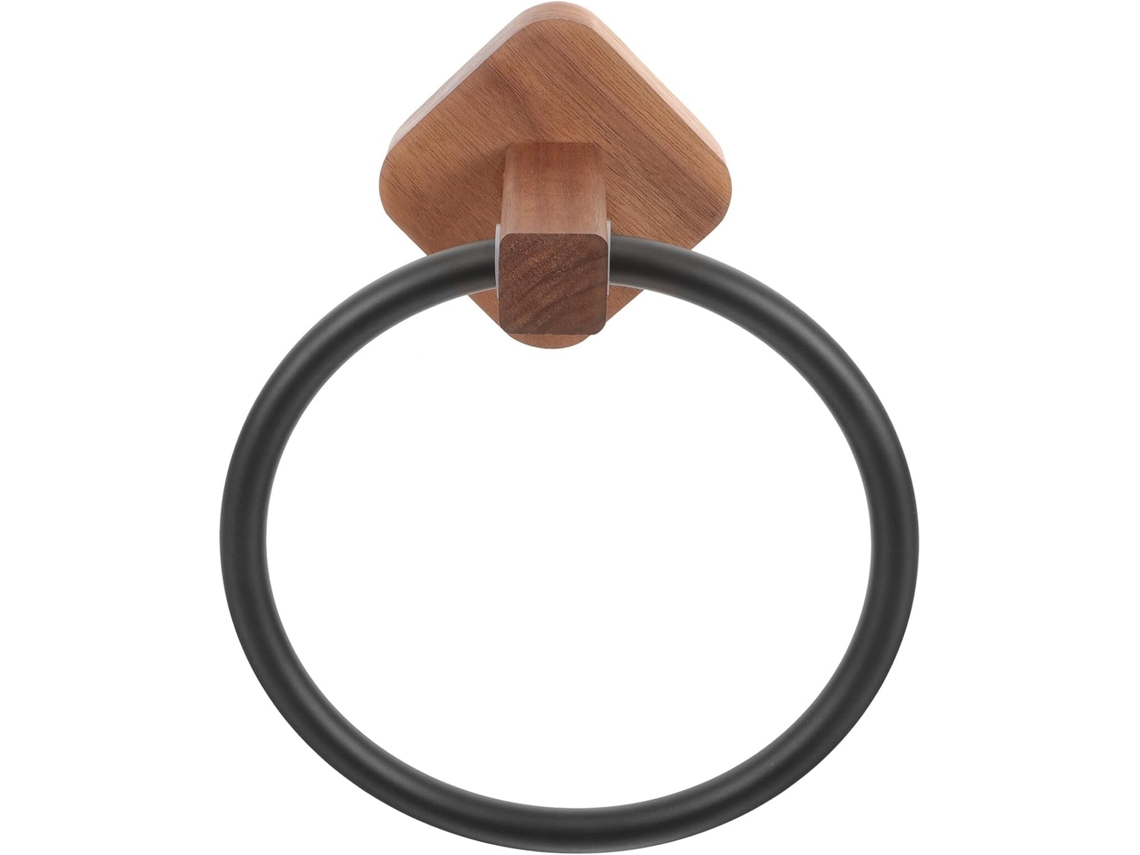 Suporte De Toalha Madeira Para Banheiro E Cozinha, Com Argola, Que