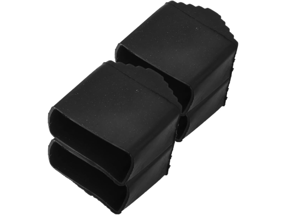 Protetores De Pés Antiderrapantes Quadrados De Borracha Para Escada Dobrável, 2x4 (cm)