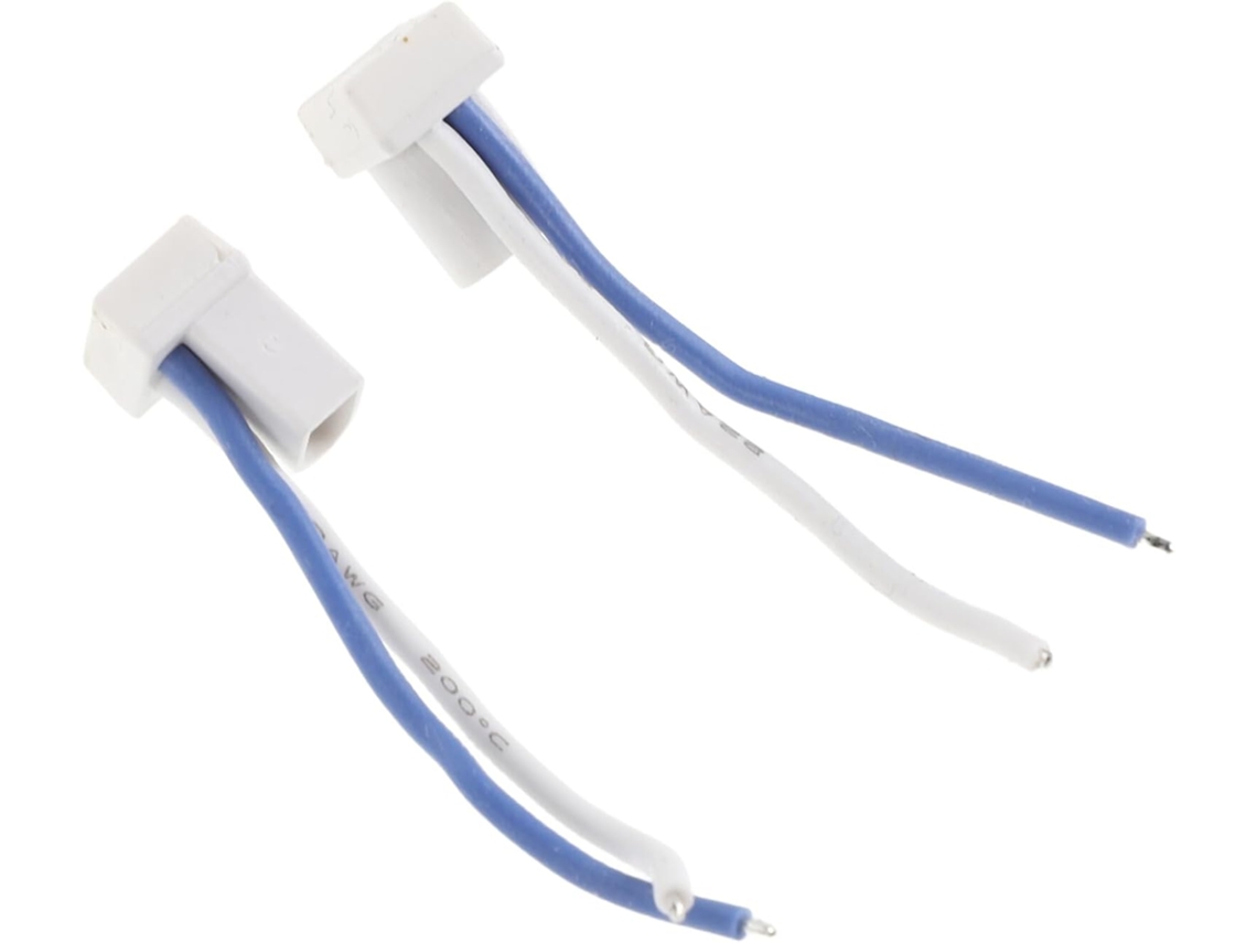 2 Conectores Macho Tipo U De Plástico Branco Para Bateria De Drone