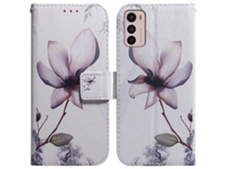 Capa De Couro Com Desenho Colorido Para Motorola Moto G42