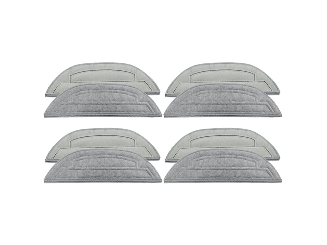 Conjunto de 8 Panos Microfibra para Limpeza Robôs Aspiradores S8 Maxv Ultra/g20s/ S8pro BRILVIBERA