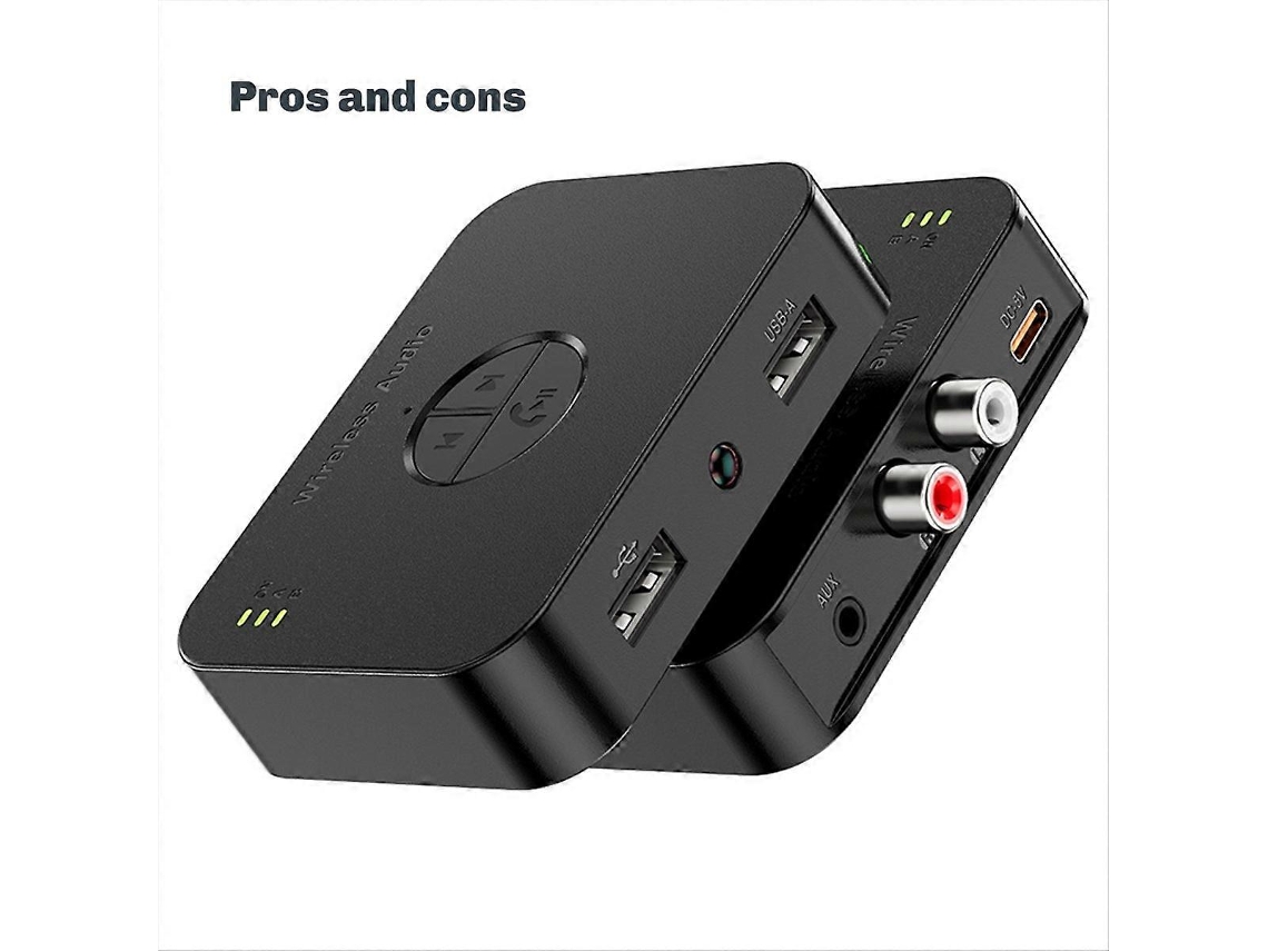Transmissor E Receptor De Áudio Sem Fio Bluetooth 5.4 Com Conector De 3,5 Mm.