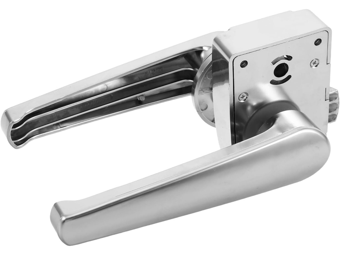 Fechadura Para Porta De Banheiro Rv, Maçaneta Interna, Liga Abs Prateada, Furo De 19mm, Placa De 12a 25mm Para Trailer
