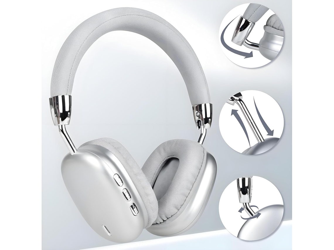 Fones De Ouvido Bluetooth Supra Auriculares, Dobráveis, Sem Fio, Com Ajuste Confortável, Leves E Com Microfone, Ideais