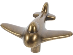 Puxador De Guarda Roupa Plafope Em Metal Bronze Com Formato Aeronave, Fácil De Instalar E Versátil Para Uso Em Gavetas