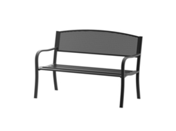 Banco Externo Jardim Max 240kg Metal 127×60×85cm Preto BTFORUS