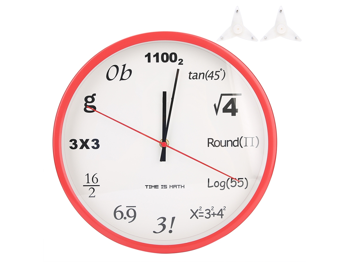 Relógio de parede de quartzo Baok com estilo matemático inovador para decoração de sala de estar e quarto.