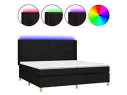 Box Spring Bed, Box Spring Beds Vidaxl Preto Tecido (200 X 200 Cm)