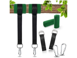 Cintas Para Rede Lurelia 2 Mosquetões, 2x150 Cm Para Baloiço E Árvore Em Nylon, Uso Exterior