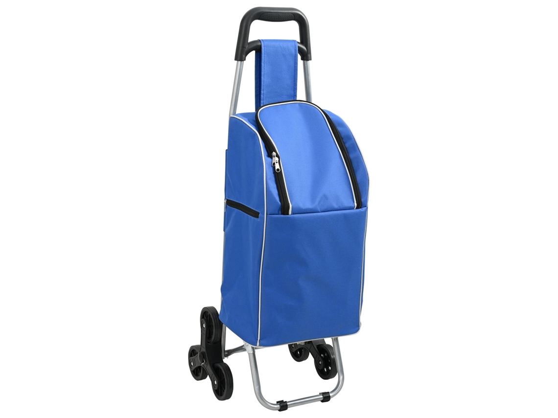 Carrinho De Compras Isolado Compacto Vidaxl Azul Aço (96x36x30cm)