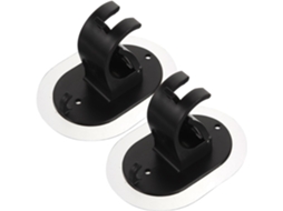 Conjunto De 2 Suportes Plástico Para Varão Cortina Chuveiro Sem Pregos, Com Ganchos, Ideais Para Pendurar Toalhas E