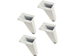 Doitool Conjunto De 4 Pés Ajustáveis Em Liga Alumínio Para Sofá, Mesa E Suporte De Tv Resistentes Cor Areia