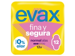 Pensos Higiénicos Fina e Segura Normal com Abas EVAX emb. 12 un