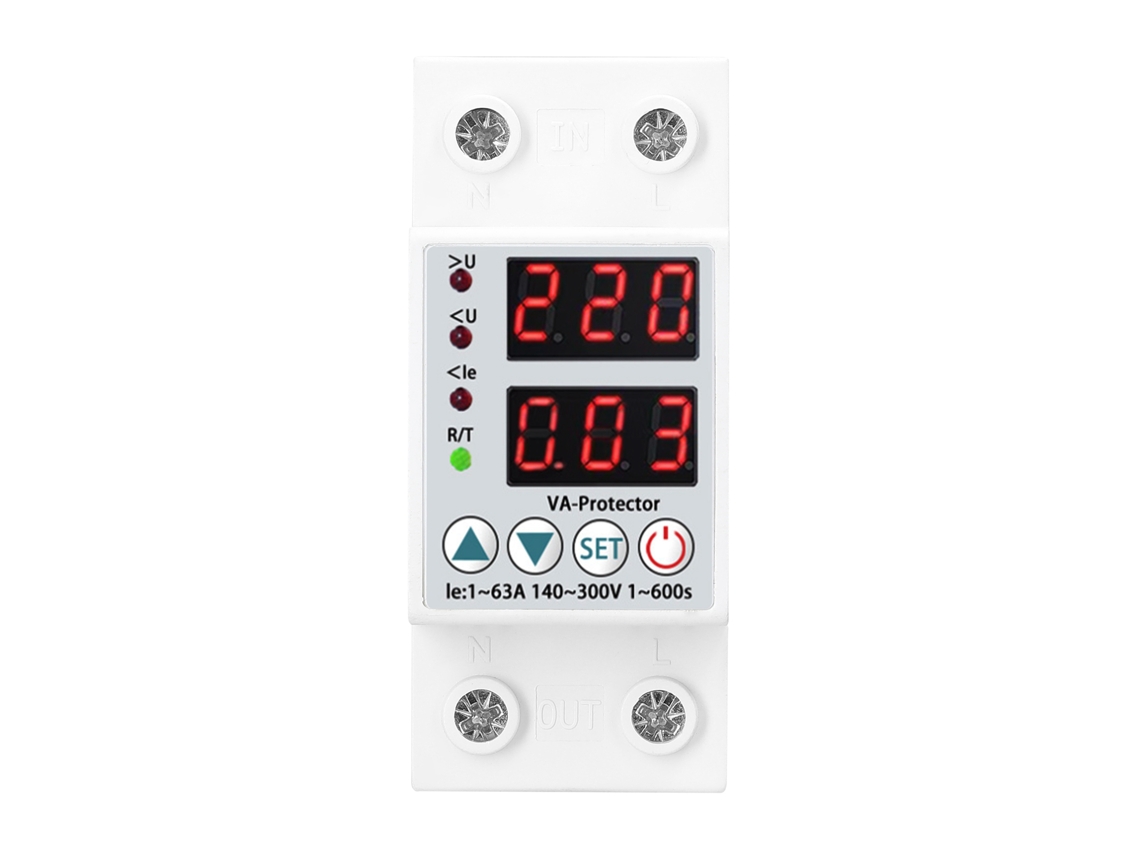 Protector De Voltaje Inteligente Auto-reseteable Con Doble Pantalla Para Hogar