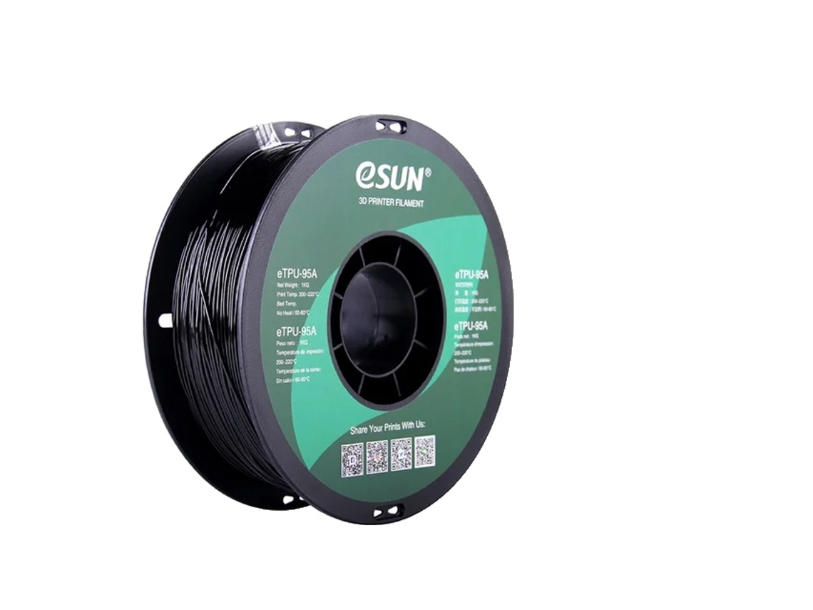Filamento Tpu Flexã­vel, 1,75mm, Material Para Impressã£o 3d, Preto