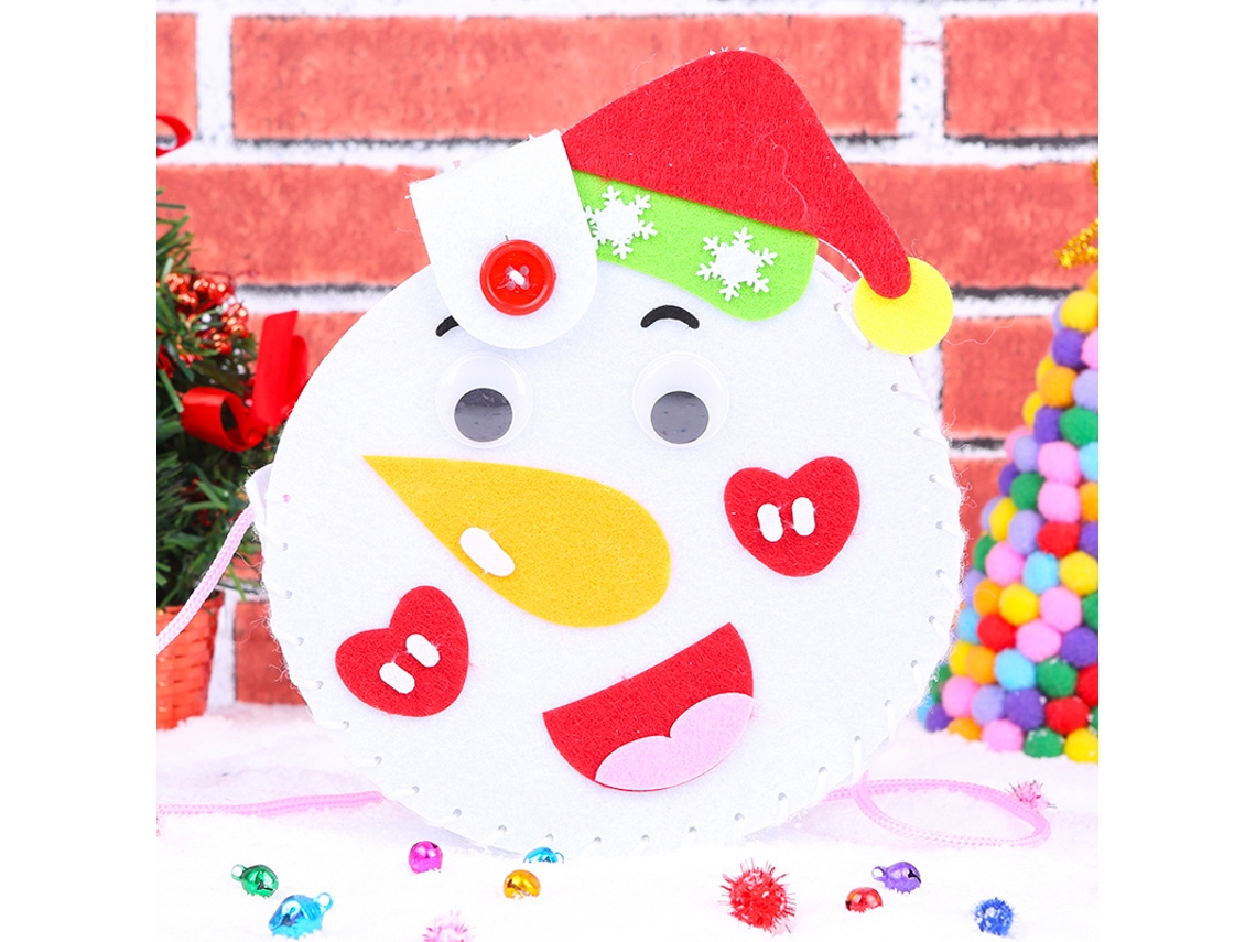 Artesanato De Natal Em Feltro Diy Boneco De Neve Brinquedo Educativo Manual Com Materiais De Tecido Não Tecido