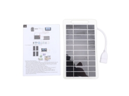 Painel solar de 2 W (à prova d'água IP67, mini placa pequena com saída de 5 V para carregamento de emergência)