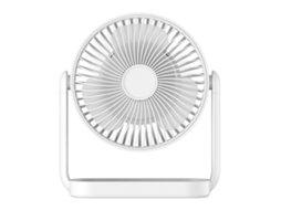 Ventilador de Mesa Pequeno 3 Pás Recarregável Silencioso Portátil Usb para Home Camping Office Branco