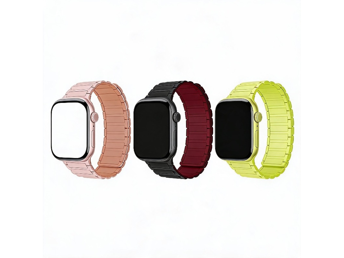 3 Pcs Bracelete Para Apple Watch 42/44/45/46/49mm Cuich