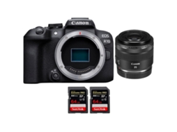 Eos R10 + Rf 35mm F1.8 Is Macro Stm + 2 Sandisk 64gb Uhs ii 300mb/s Máquina Fotográfica Híbrida Aps c + Ebook Pricedirect CANON