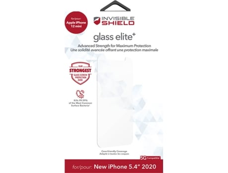 Película de Vidro iPhone 12 mini INVISIBLE SHIELD Vidro Elite+