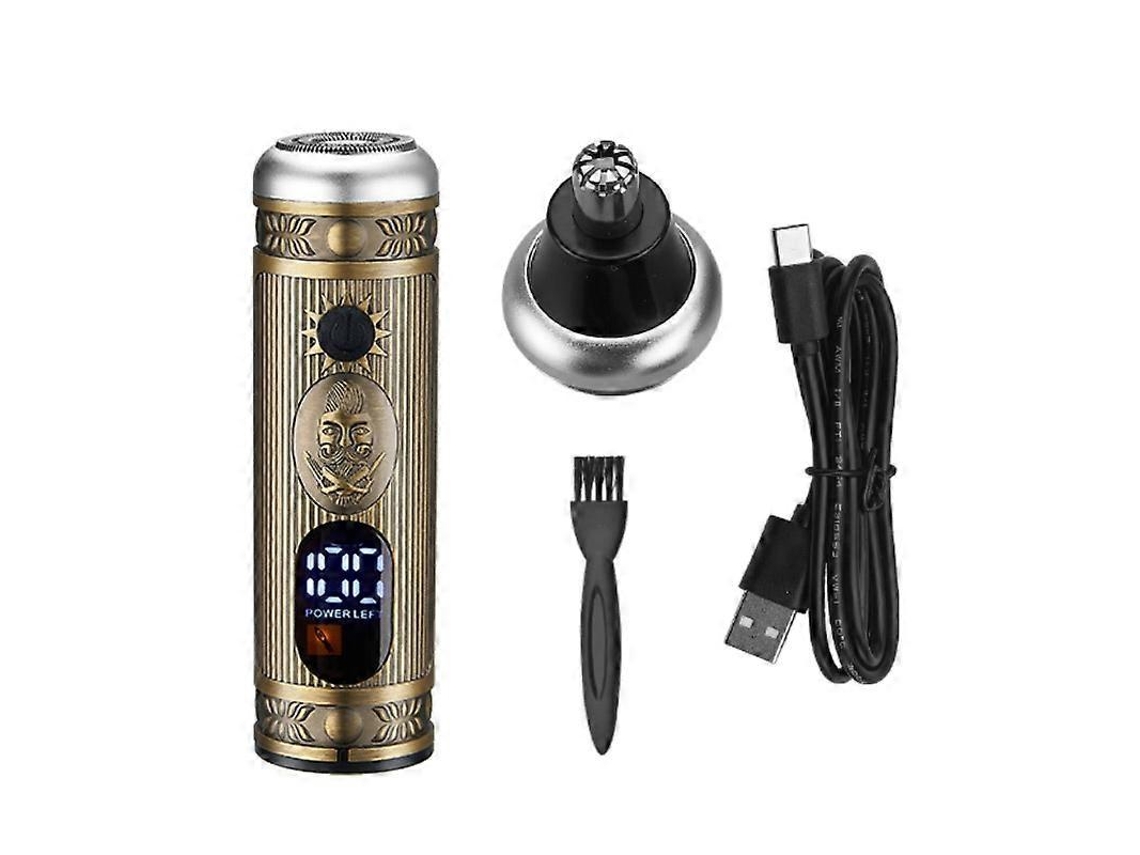 Barbeador Elétrico 2 Em 1, Estilo Antigo, Para Barba E Nariz