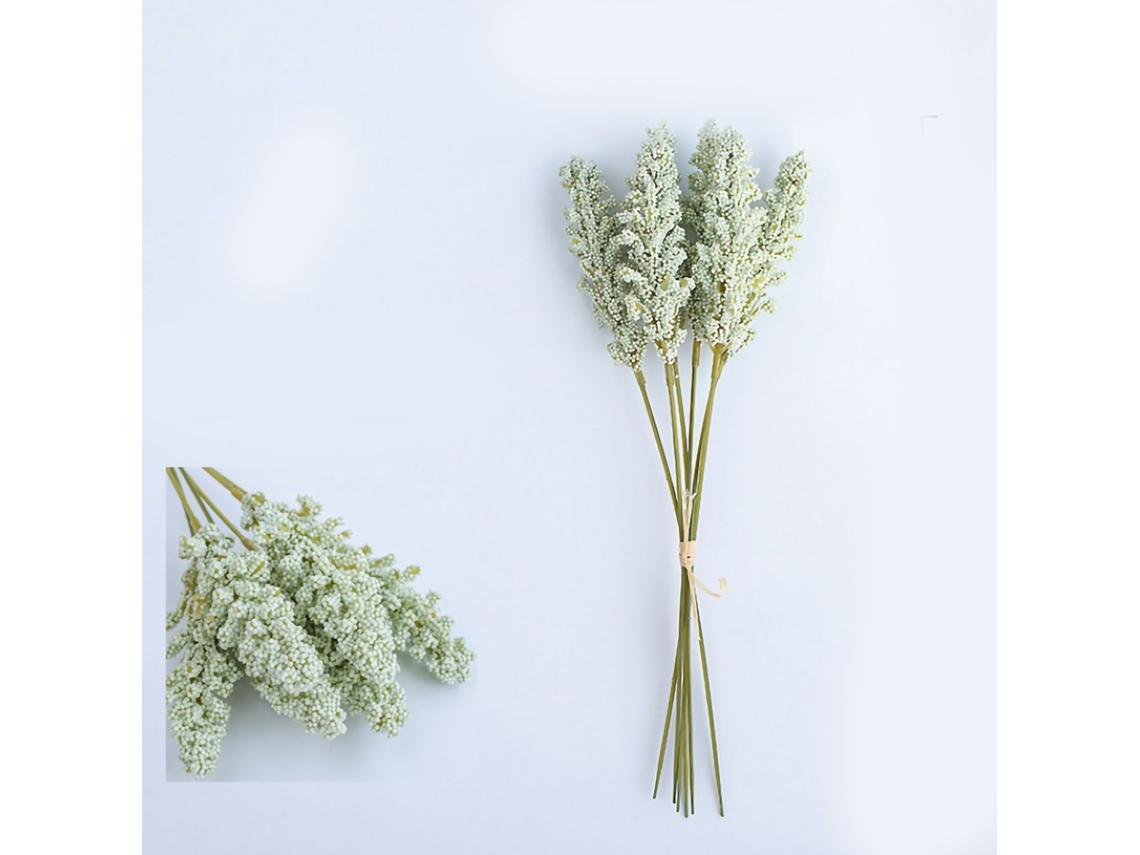 6pcs Lavanda Artificial Flores Falsas Bouquet de Planta para Decoração Residencial Casa Jardim Farmhouse Verde S/MARCA