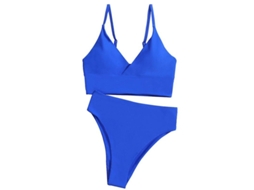 2026 traje de Bikini para Mulher, Bikini Triangular Sexy de Cor Solida com Bicos Removíveis e Tirantes Ajustáveis