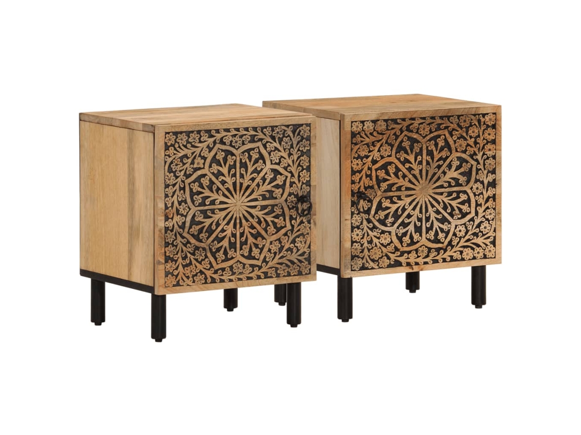 Bedside Cabinet, Bedside Cabinets Vidaxl Marrom Madeira (n/a)