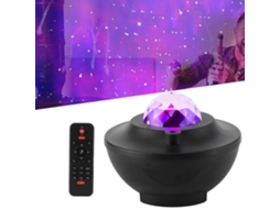 Lâmpada Projeção Estrela Rgb Bluetooth Controle Voz e Música