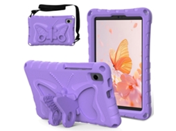 Capa Butterfly Em Eva para Samsung Galaxy Tab A9, Roxa Anti-Choque