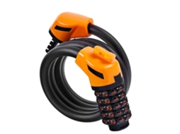 Cadeado De Combinação Laranja Para Bicicleta, 1,2 Metros Aquaforge
