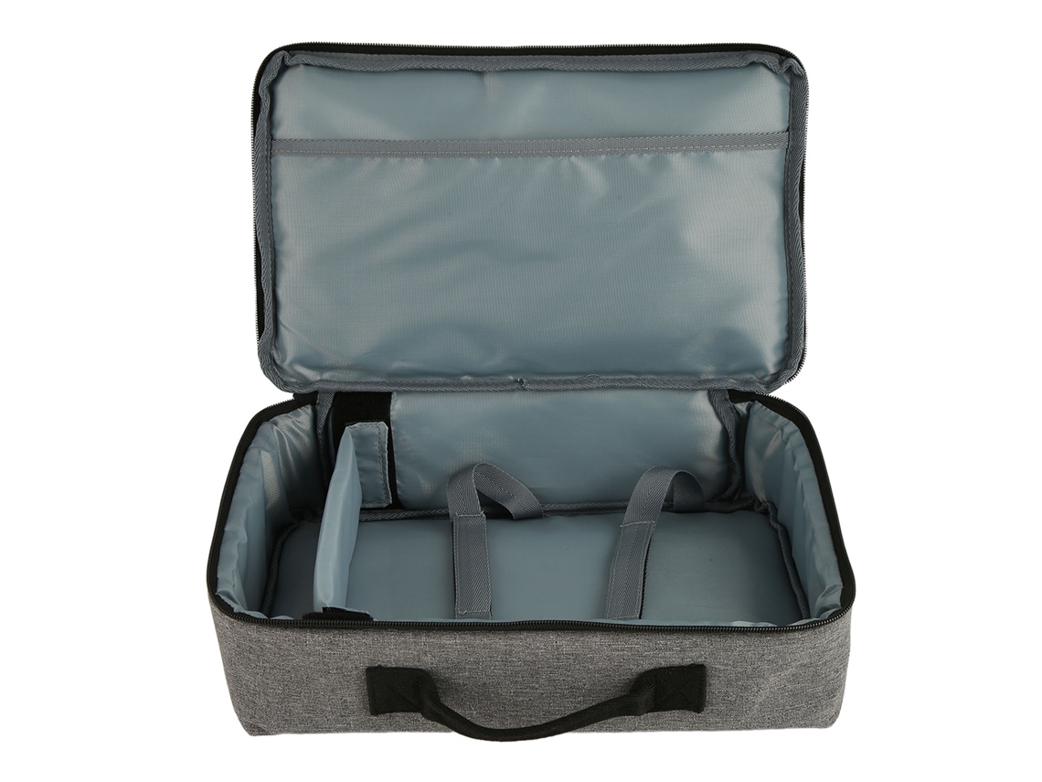 Estojo Portátil Cinza Para Projetor Com Alça Resistente, Bolsa De Viagem Em Nylon Reforçado 34, 5 X 20 10 Cm